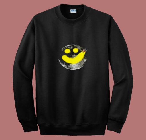 Smiley Face Happy Moon 80s Sweatshirt