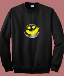 Smiley Face Happy Moon 80s Sweatshirt
