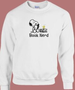 Snoopy Books Lover 80s Sweatshirt 1 Snoopy Books Lover 80s Sweatshirt 2
