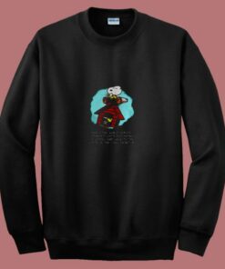 Snoopy Heres The World Famous Starship Captain Pushing His Vessel 80s Sweatshirt