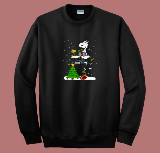 Snoopy Merry Christmas Nfl Seahawks 80s Sweatshirt