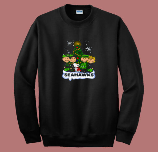 Snoopy Peanuts Seattle Seahawks Christmas 80s Sweatshirt