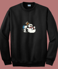 Snoopy Peanuts Snowman Christmas 80s Sweatshirt Snoopy Peanuts Snowman Christmas 80s Sweatshirt