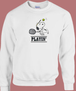 Snoopy Playing Tennis Sweatshirt 1