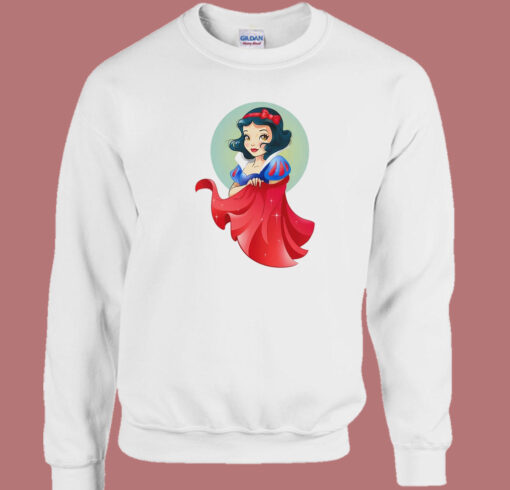 Snow White Stylized Aesthetic 80s Sweatshirt