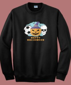 Soccer Halloween Spooky Skull Sweatshirt