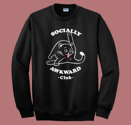 Socially Awkward Club Cat Sweatshirt