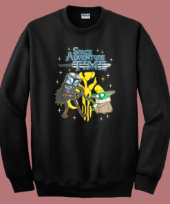 Space Adventure Time With Yoda Sweatshirt