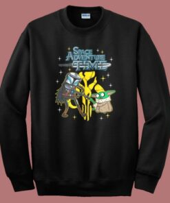 Space Adventure Time With Yoda Sweatshirt