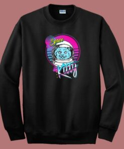 Space Kitty Astronaut 80s Sweatshirt 1 Space Kitty Astronaut 80s Sweatshirt 2