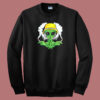 Space Lover Weed Cannabis Funny 80s Sweatshirt