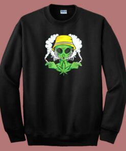Space Lover Weed Cannabis Funny 80s Sweatshirt