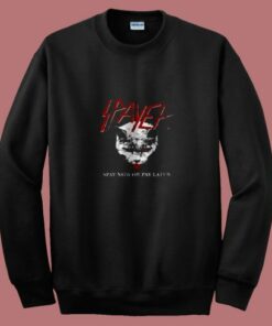 Spayer Funny Vintage Style Slayer Parody Cat 80s Sweatshirt
