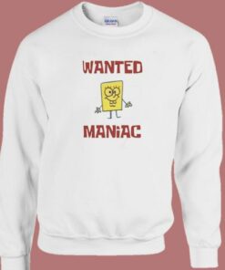 SpongeBob Wanted Maniac Sweatshirt 1 SpongeBob Wanted Maniac Sweatshirt 2