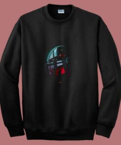 Star Wars The Mandalorian Helmet Scene Fill 80s Sweatshirt
