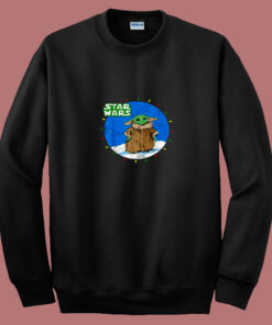 Star Wars Yoda Mandalorian Lights Christmas 80s Sweatshirt Star Wars Yoda Mandalorian Lights Christmas 80s Sweatshirt