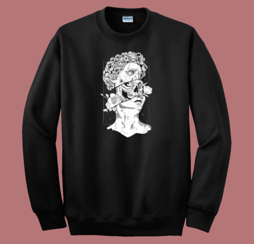 Statue Of David Skull 80s Sweatshirt