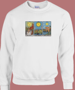 Sun Moon Star Tarot 80s Sweatshirt 1