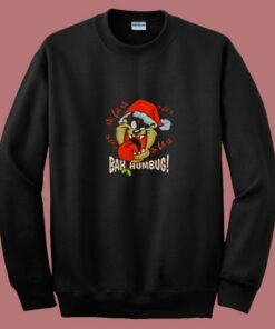 Tasmanian Bah Humbug Tongue Christmas 80s Sweatshirt 2