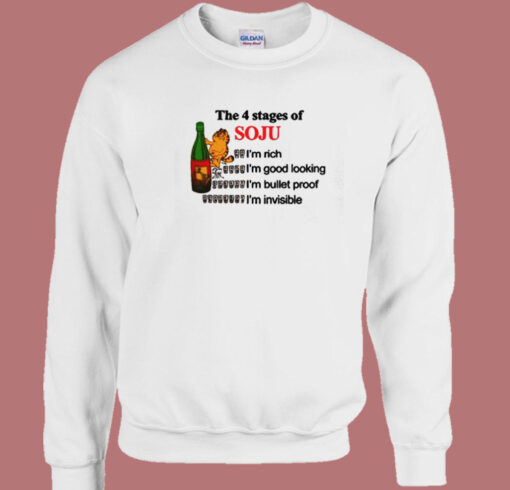 The 4 Stages Of Soju Hooded Sweatshirt