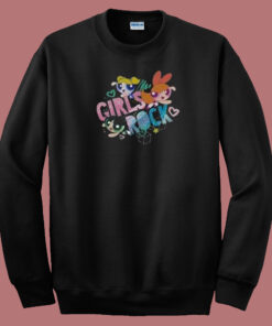 The Girls Rock Powerpuff Girls 80s Sweatshirt The Girls Rock Powerpuff Girls 80s Sweatshirt
