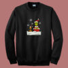 The Grinch And Dog Stole Christmas Funny 80s Sweatshirt