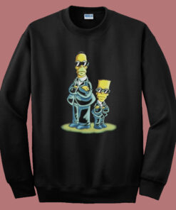 The Simpsons Men in Black Sweatshirt The Simpsons Men in Black Sweatshirt