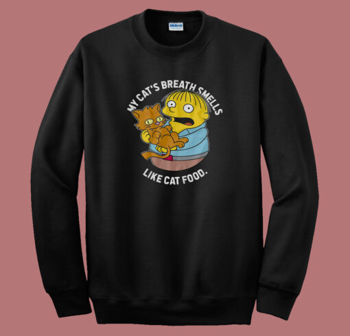 The Simpsons Ralph And Cat 80s Sweatshirt