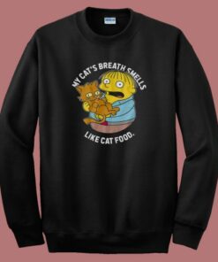 The Simpsons Ralph And Cat 80s Sweatshirt 1 The Simpsons Ralph And Cat 80s Sweatshirt 2