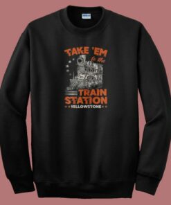 The Train Station Yellowstone 80s Sweatshirt