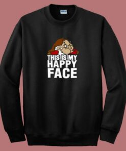 This Is My Happy Face Disney Grumpy 80s Sweatshirt