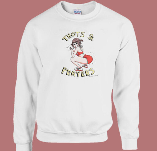 Thots And Prayers Plamondon Comics Sweatshirt