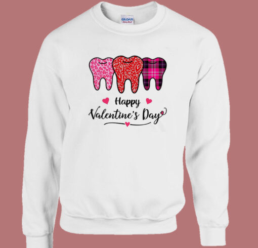 Three Teeth Heart Valentines Sweatshirt