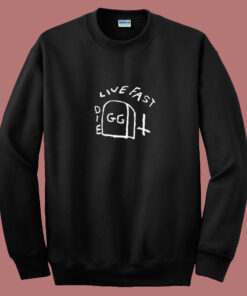 Tombstone Punk Live Fast Die 80s Sweatshirt Tombstone Punk Live Fast Die 80s Sweatshirt