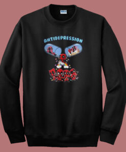 Top Deadpool Antidepression Pills 80s Sweatshirt Top Deadpool Antidepression Pills 80s Sweatshirt