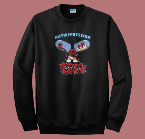 Top Deadpool Antidepression Pills 80s Sweatshirt