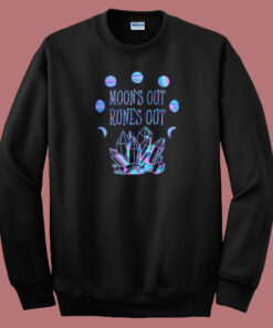 Top Moons Out Runes Out 80s Sweatshirt Top Moons Out Runes Out 80s Sweatshirt
