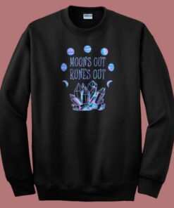 Top Moons Out Runes Out 80s Sweatshirt Top Moons Out Runes Out 80s Sweatshirt
