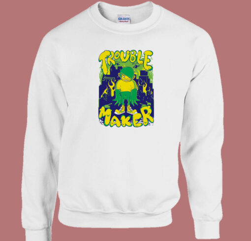 Trouble Maker Graphic 80s Sweatshirt