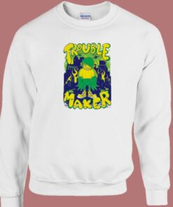 Trouble Maker Graphic 80s Sweatshirt 1 Trouble Maker Graphic 80s Sweatshirt 2