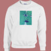 Two Green Faces 80s Sweatshirt