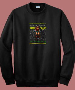Ugly Christmas Wonder Woman 80s Sweatshirt Ugly Christmas Wonder Woman 80s Sweatshirt