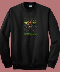Ugly Christmas Wonder Woman 80s Sweatshirt Ugly Christmas Wonder Woman 80s Sweatshirt