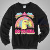 Unicorn Go to Hell Unisex Crewneck Sweatshirt