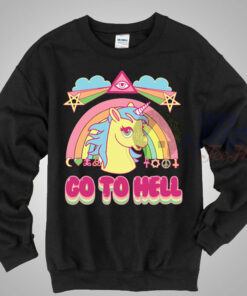 Unicorn Go to Hell Unisex Crewneck Sweatshirt Unicorn Go to Hell Unisex Crewneck Sweatshirt