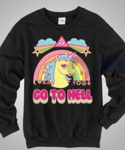 Unicorn Go to Hell Unisex Crewneck Sweatshirt Unicorn Go to Hell Unisex Crewneck Sweatshirt