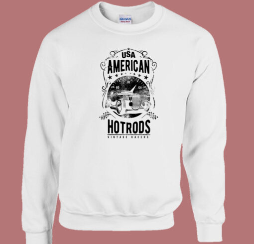 Usa American Hot Rods Vintage 80s Sweatshirt