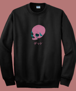 Vaporwave Pink Skull 80s Sweatshirt Vaporwave Pink Skull 80s Sweatshirt