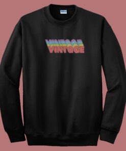 Vintage Texted Rainbow 80s Sweatshirt Vintage Texted Rainbow 80s Sweatshirt