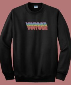 Vintage Texted Rainbow 80s Sweatshirt Vintage Texted Rainbow 80s Sweatshirt